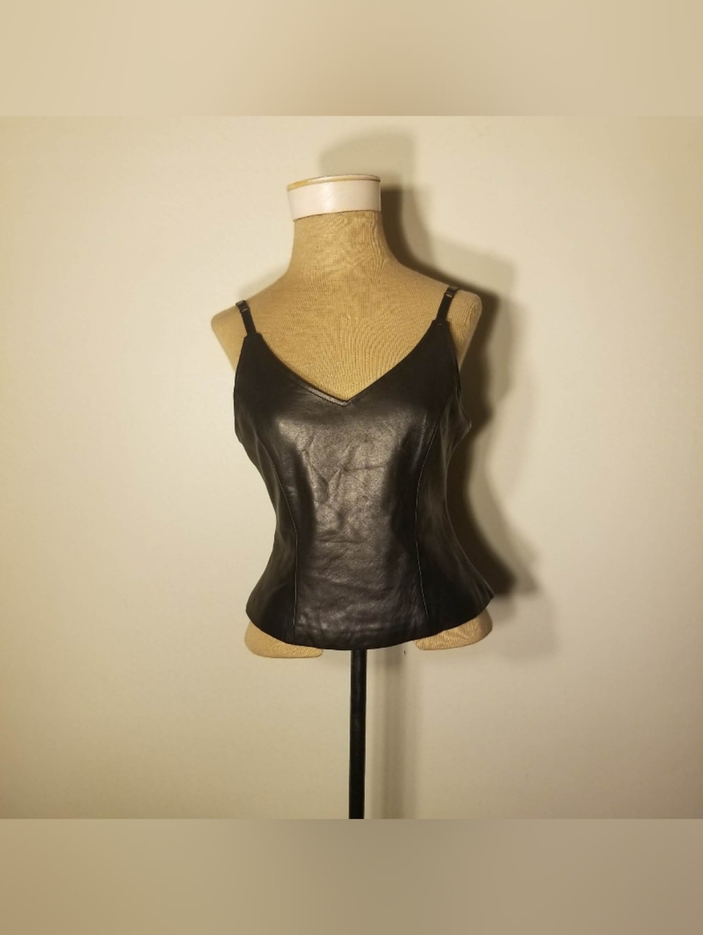 Vintage Women's LOBI LOBI Genuine Leather Spaghetti Strap Top Size is  Small